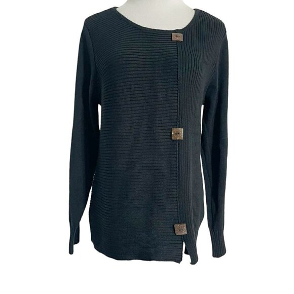 NEW Lulu-B Size Large  Top Blouse Boho Abstract Career - Picture 1 of 7